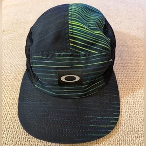 Oakley Black, Blue and Green Patterned 5 Panel Hat